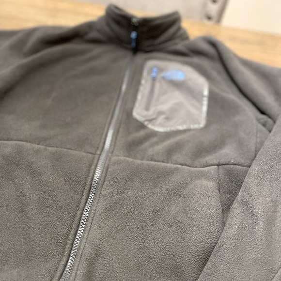 North Face Jacket Men’s Size Medium Gray Fleece Full-Zip Sherpa Lined Chimborazo - Picture 9 of 9